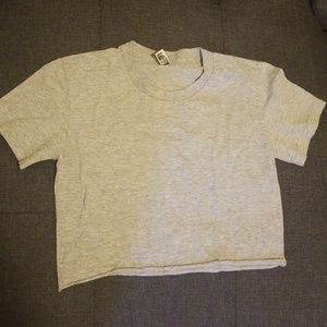 Gray Crop Top